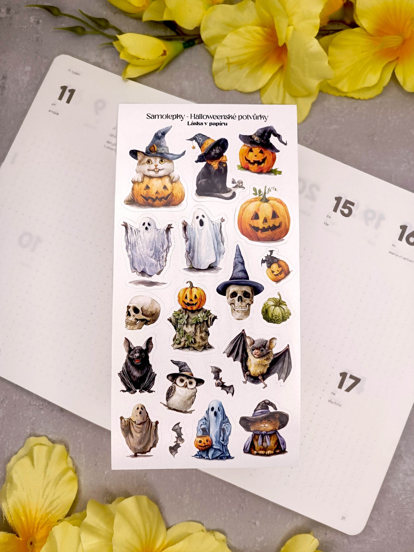 Samolepky - Halloweenské potvůrky
