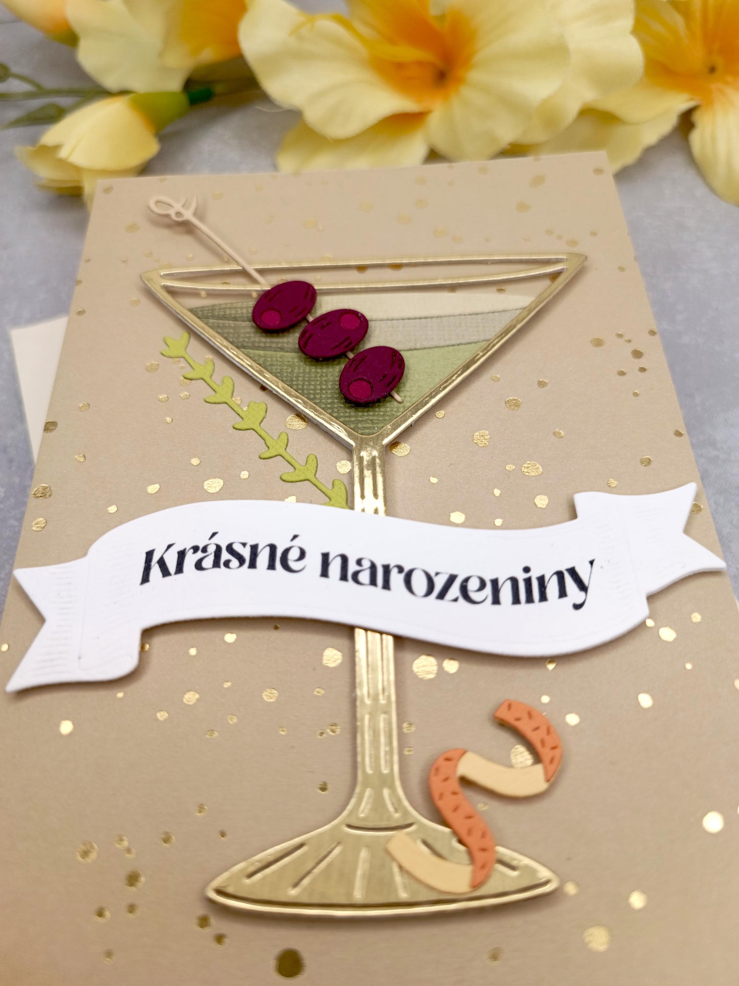 Přání se sklenicí martini