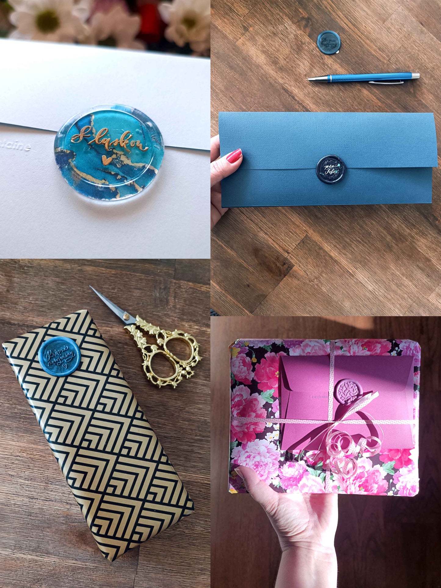 Vánoční samolepicí voskové pečetě