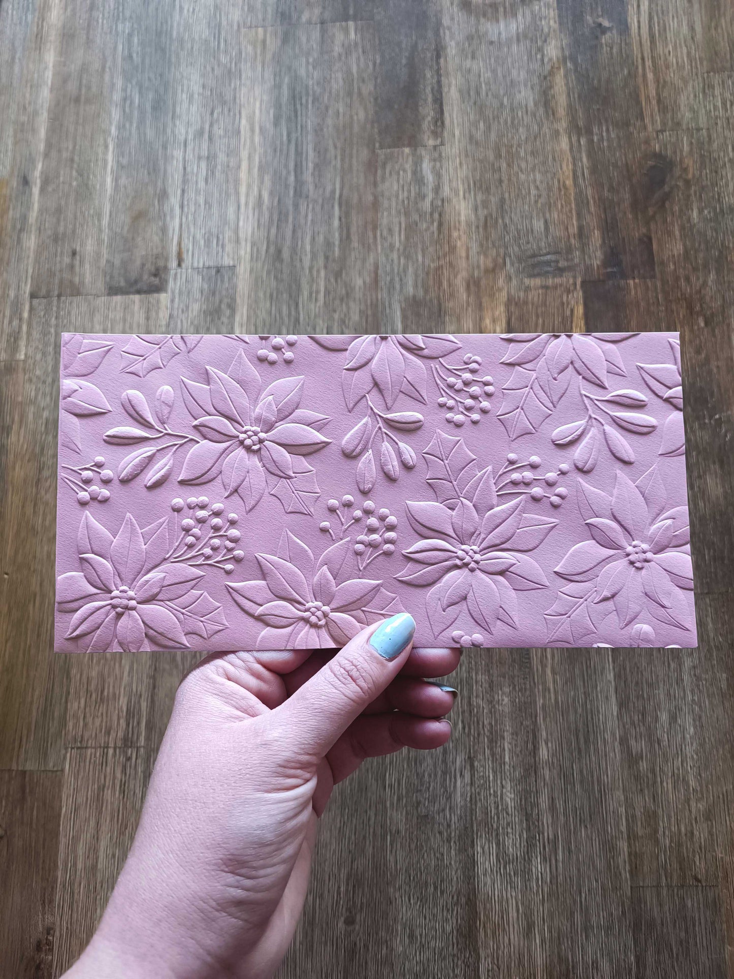 Vánoční obálka na peníze - starorůžová