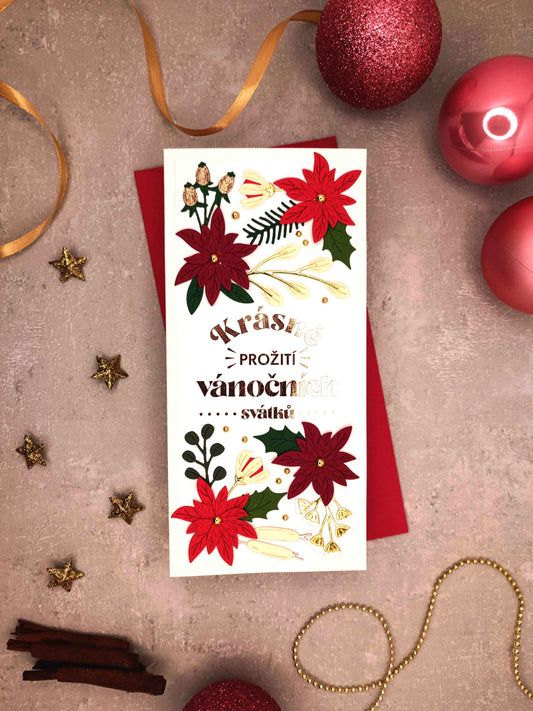 Vánoční přání s vánoční hvězdou
