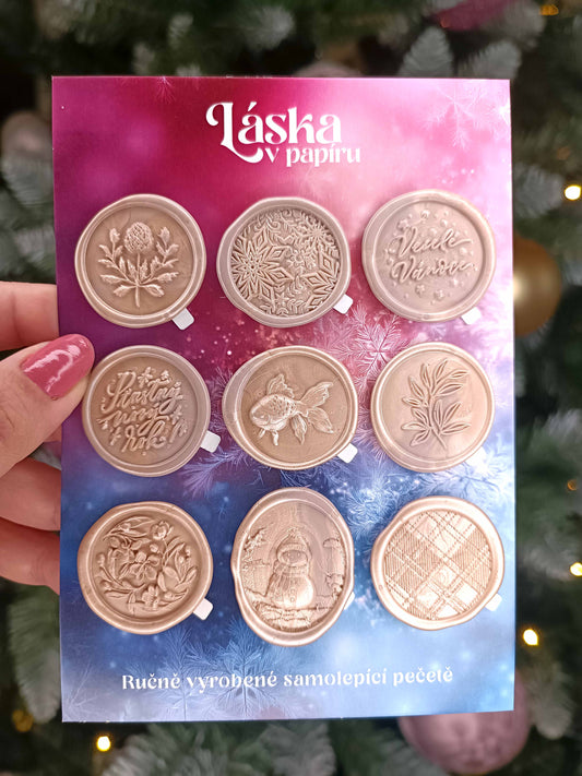 Vánoční samolepicí voskové pečetě