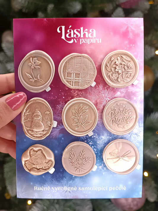 Vánoční samolepicí voskové pečetě