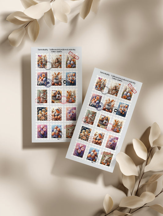 Samolepky - Velikonoční poštovní známky