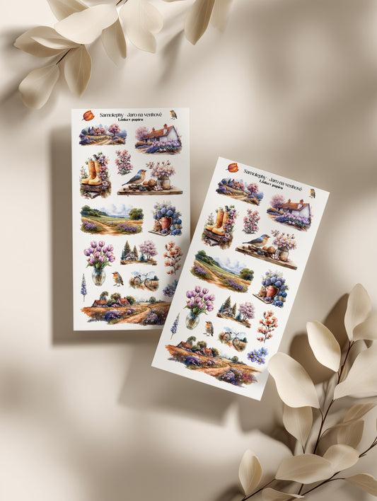 Samolepky - Jaro na venkově