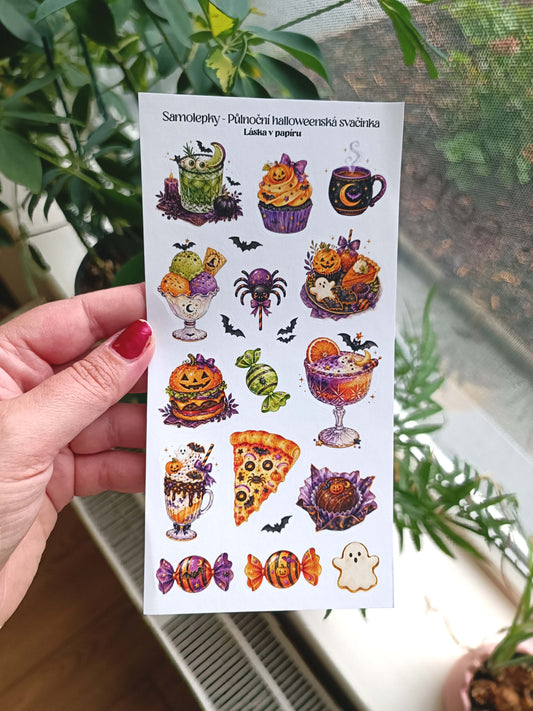 Samolepky - Půlnoční halloweenská svačinka