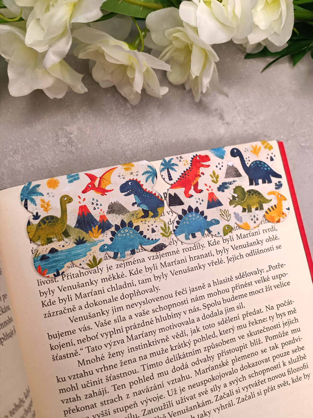 Magnetické záložky do knih s dinosaury