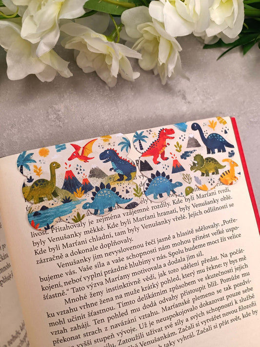 Magnetické záložky do knih s dinosaury