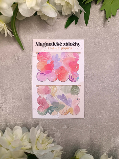 Magnetické záložky do knih s abstraktním vzorem