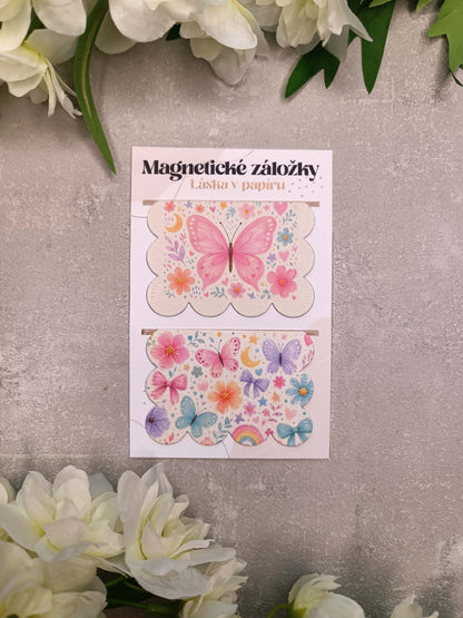 Magnetické záložky do knih s motýlem