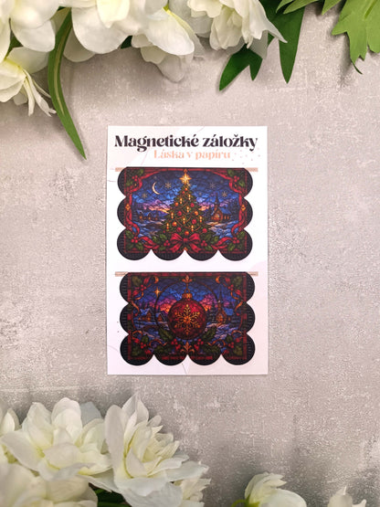 Magnetické záložky do knih s vánočními motivy