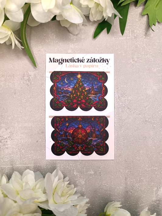 Magnetické záložky do knih s vánočními motivy