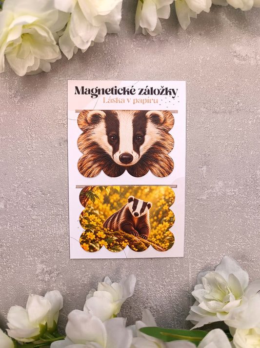 Magnetické záložky do knih s jezevcem