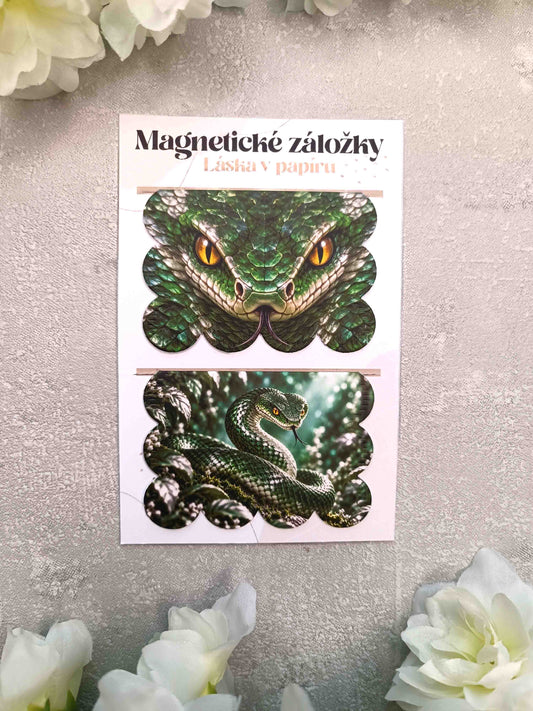 Magnetické záložky do knih s hadem