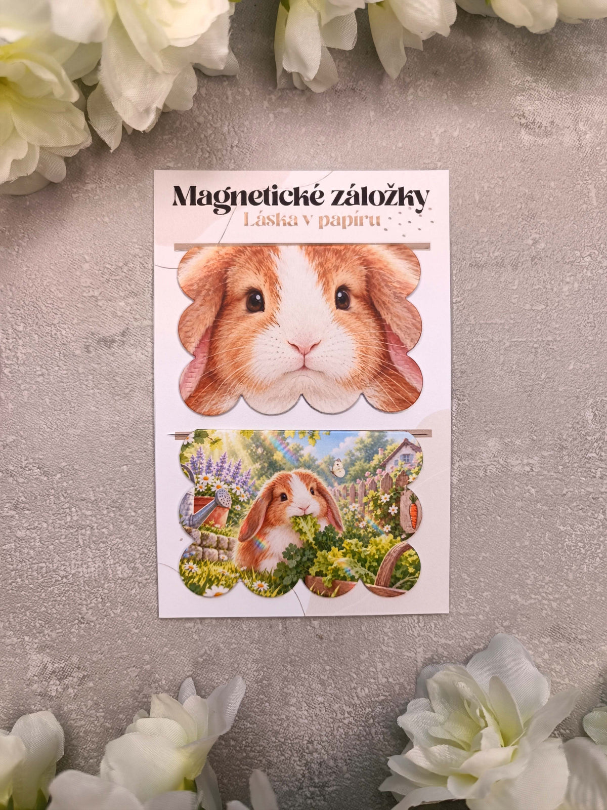 Magnetické záložky do knih s králíčkem