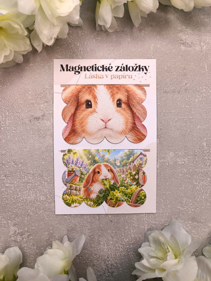 Magnetické záložky do knih s králíčkem