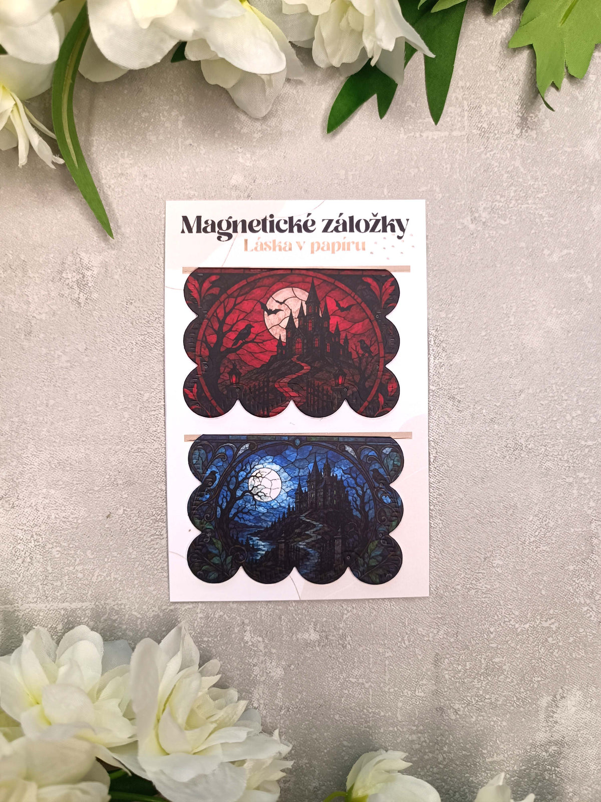 Magnetické záložky do knih se strašidelným domem