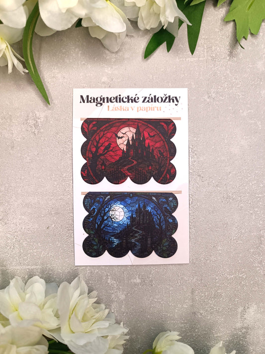 Magnetické záložky do knih se strašidelným domem