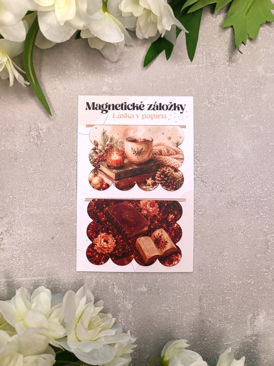 Magnetické záložky do knih s hrníčkem a knihami