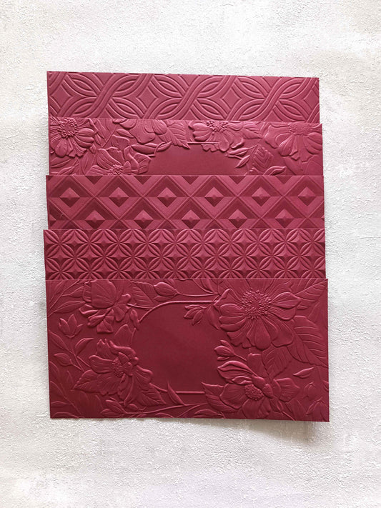 Narozeninová & svatební obálka na peníze - burgundy