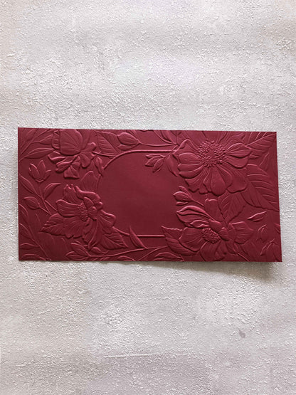 Narozeninová & svatební obálka na peníze - burgundy