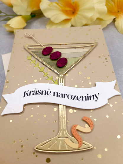 Přání se sklenicí martini