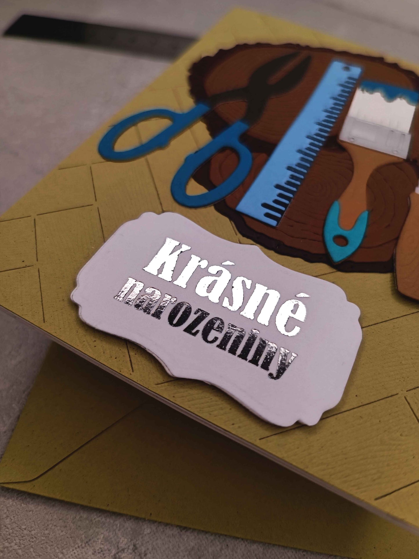 Narozeninové přání pro muže kutila - zelené