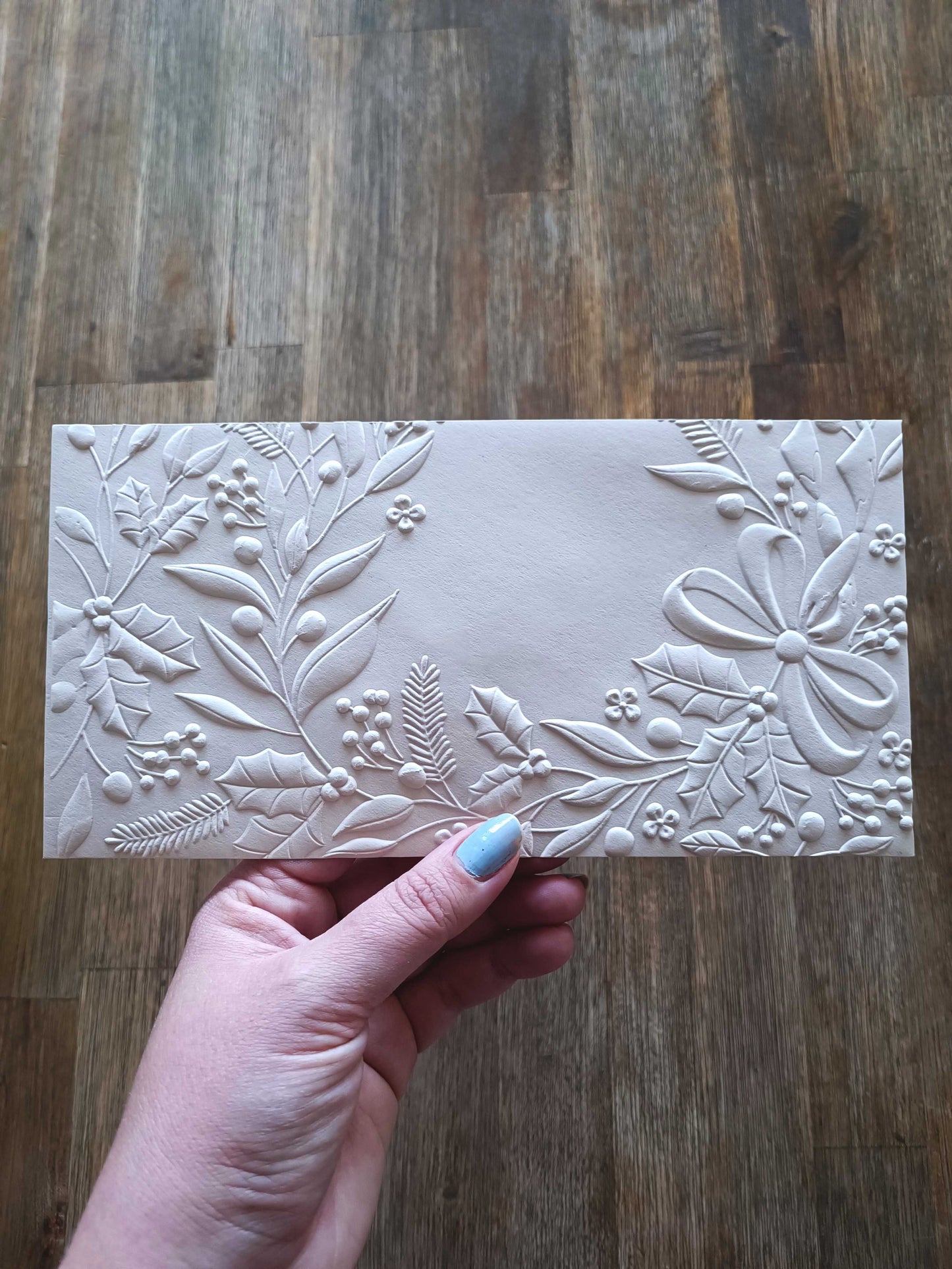 Vánoční obálka na peníze - béžová