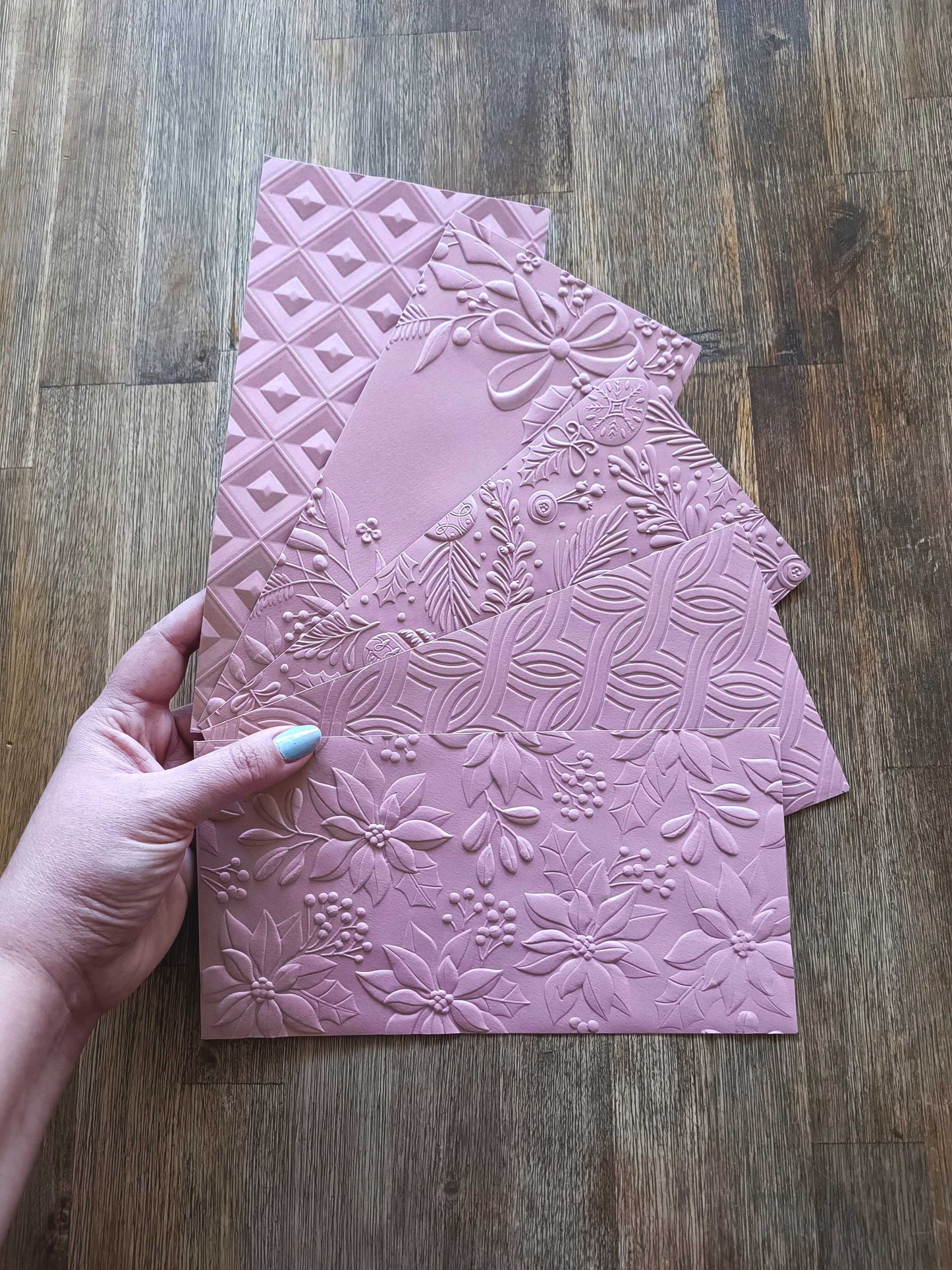 Vánoční obálka na peníze - starorůžová