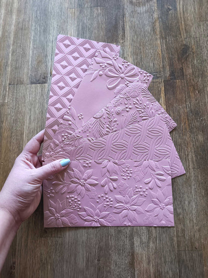 Vánoční obálka na peníze - starorůžová