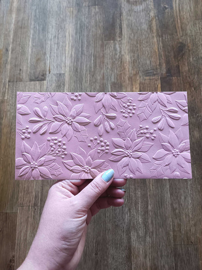 Vánoční obálka na peníze - starorůžová