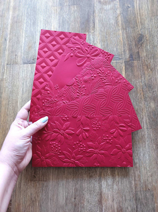 Vánoční obálka na peníze - červená