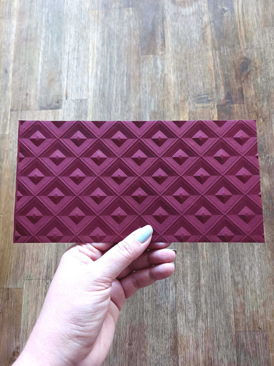 Vánoční obálka na peníze - burgundy