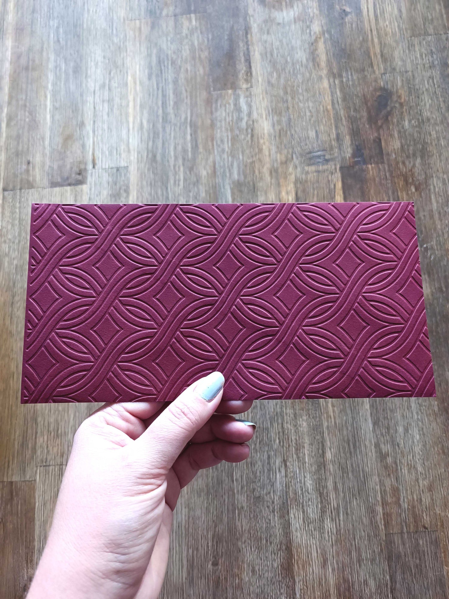 Vánoční obálka na peníze - burgundy