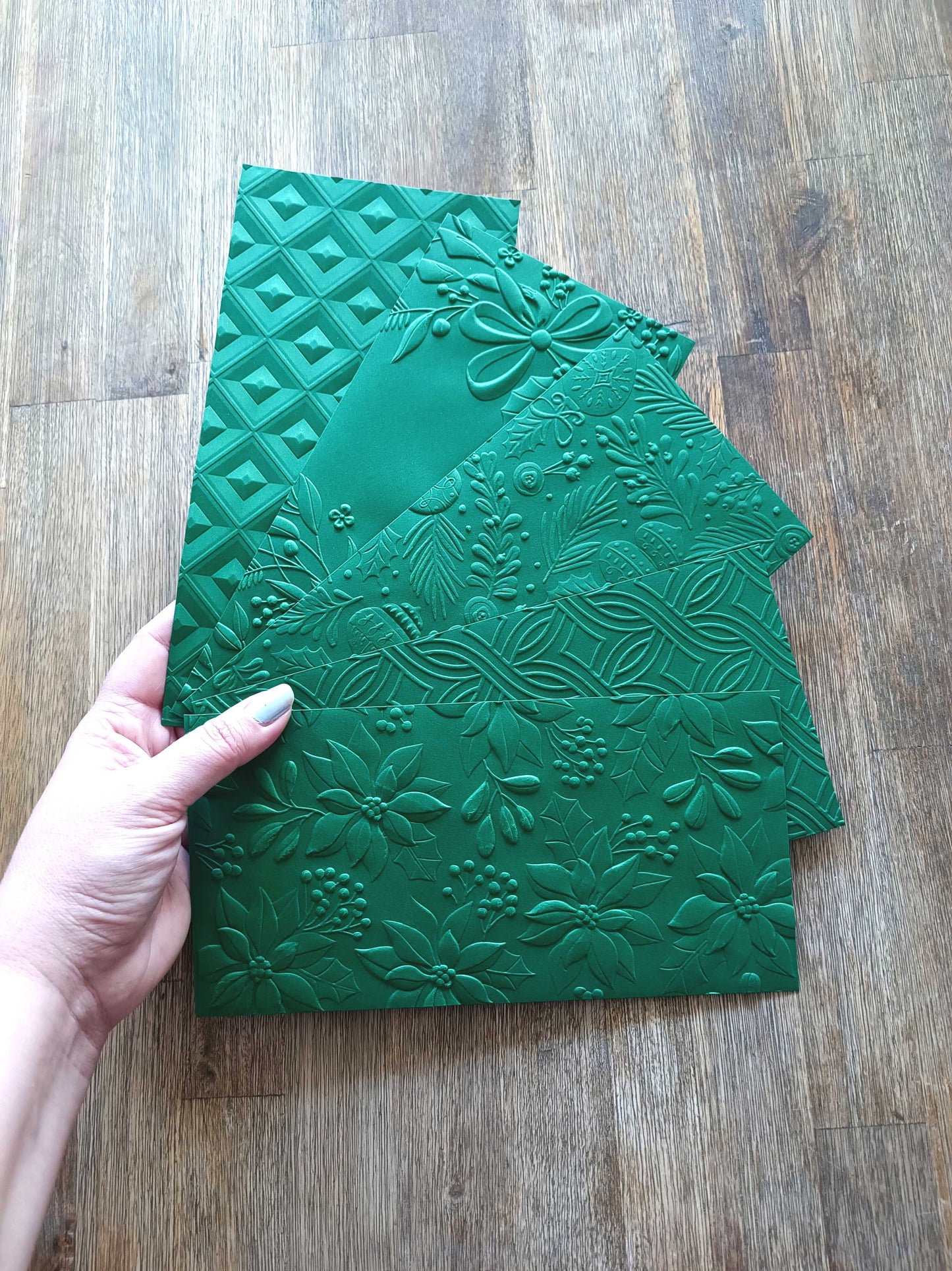 Vánoční obálka na peníze - tmavě zelená