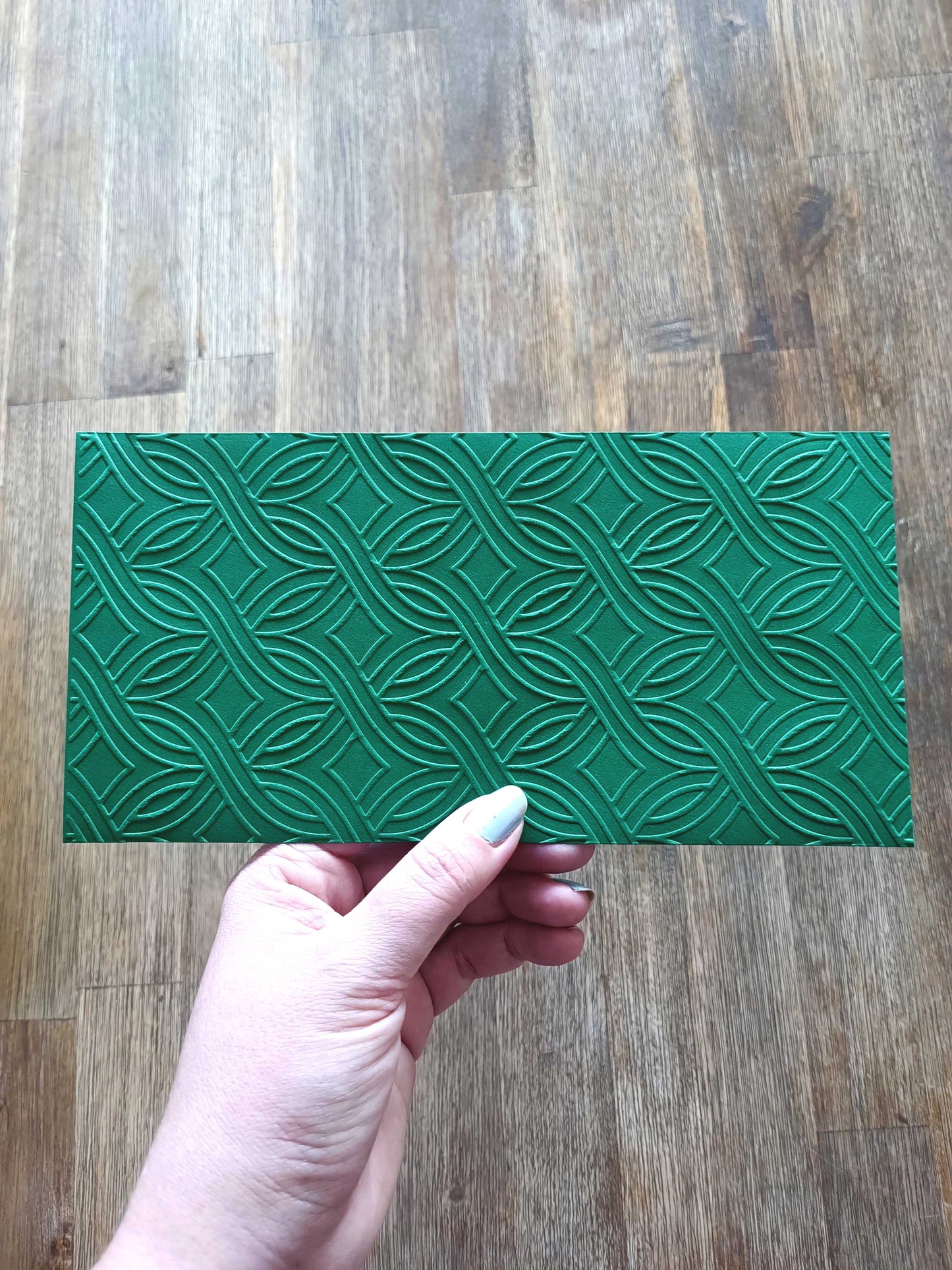 Vánoční obálka na peníze - tmavě zelená