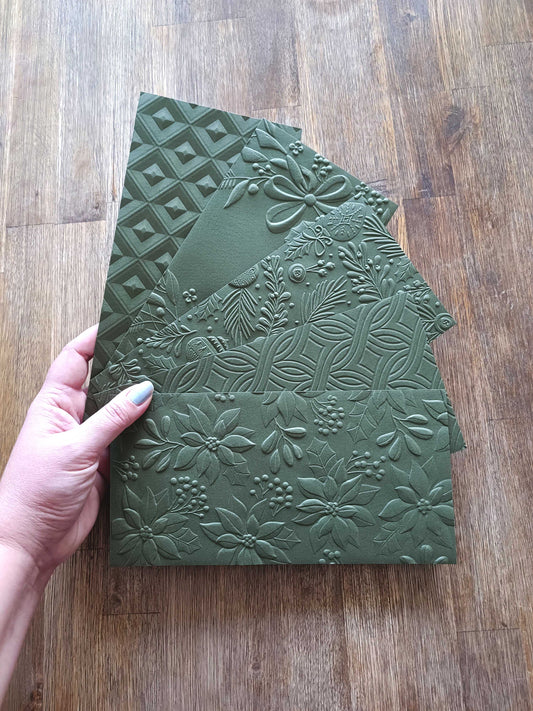 Vánoční obálka na peníze - olivová