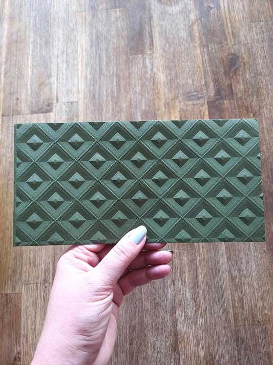 Vánoční obálka na peníze - olivová