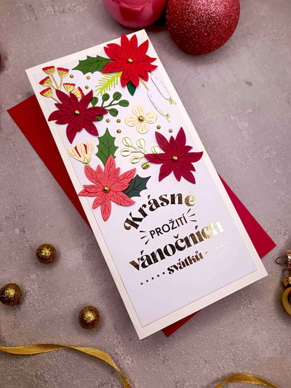 Vánoční přání s vánoční hvězdou