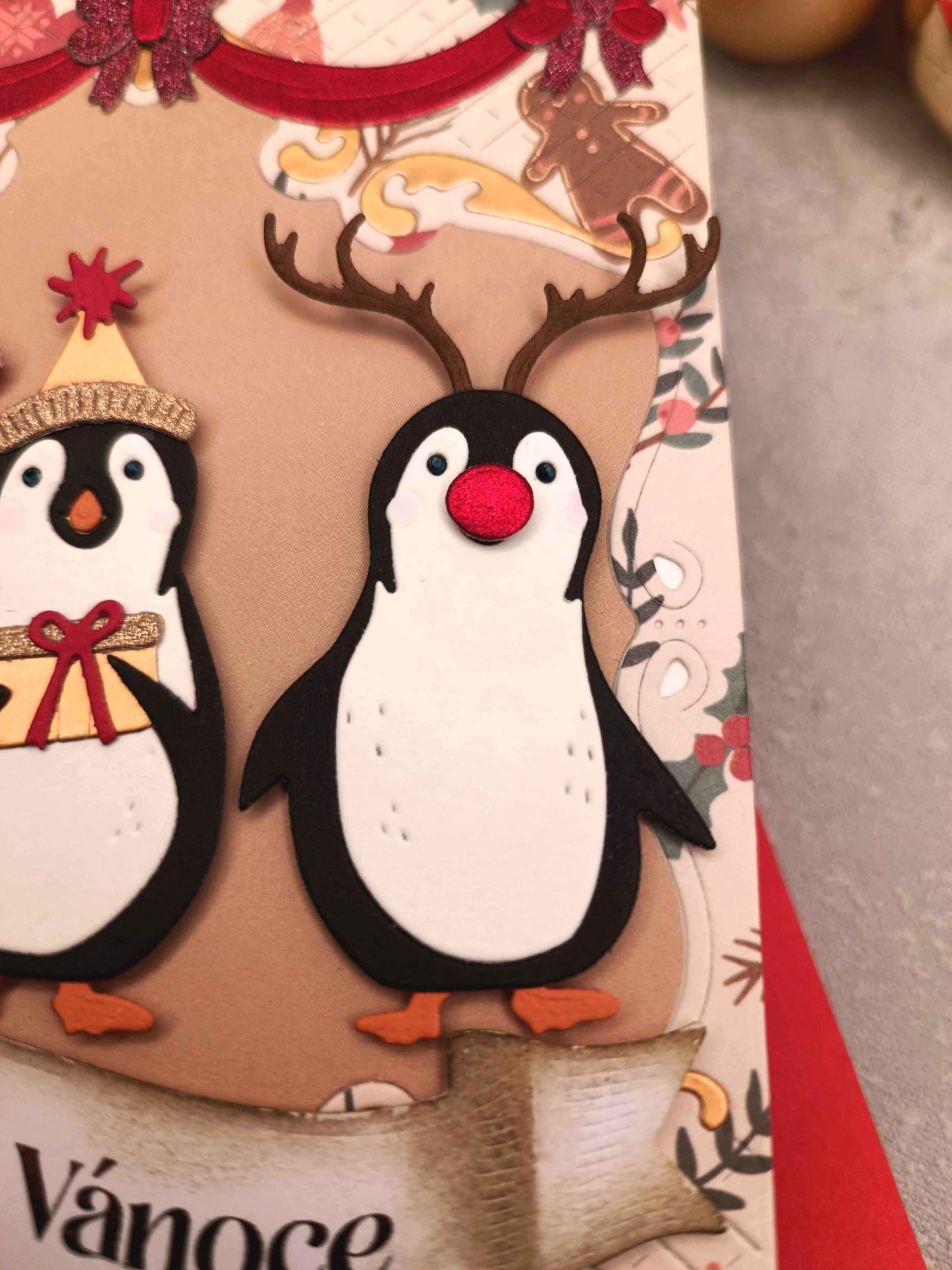 Vánoční přání s tučňáky