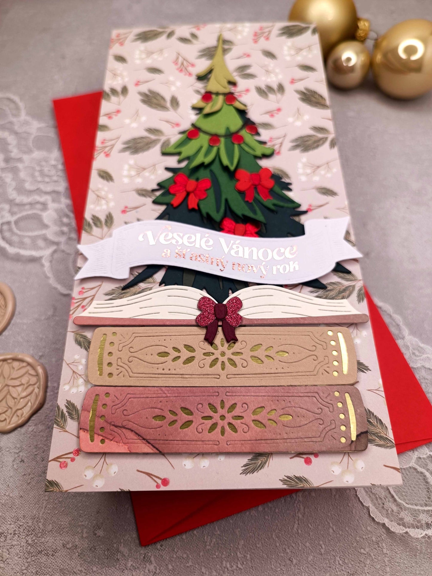 Vánoční přání se stromečkem