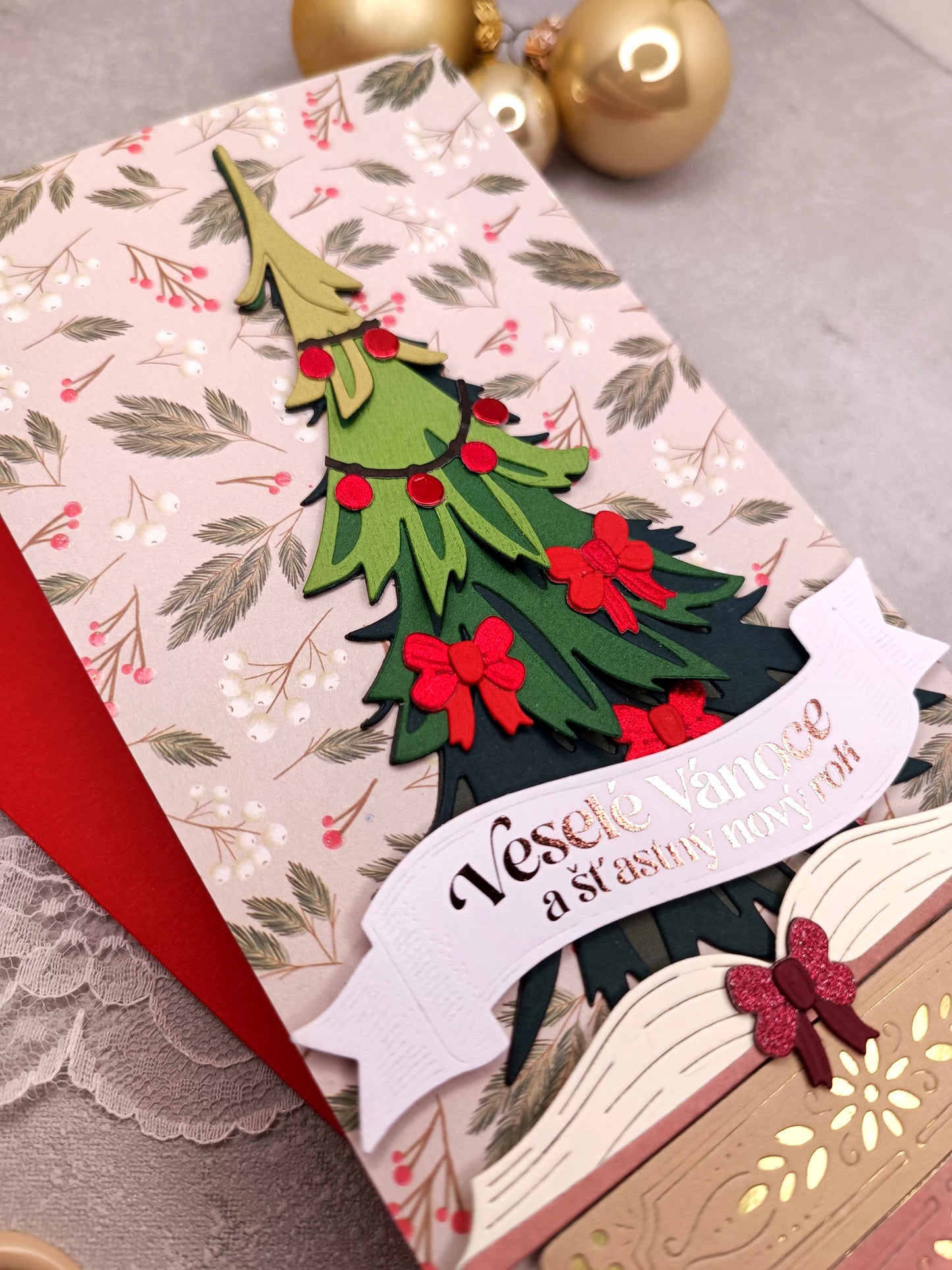 Vánoční přání se stromečkem