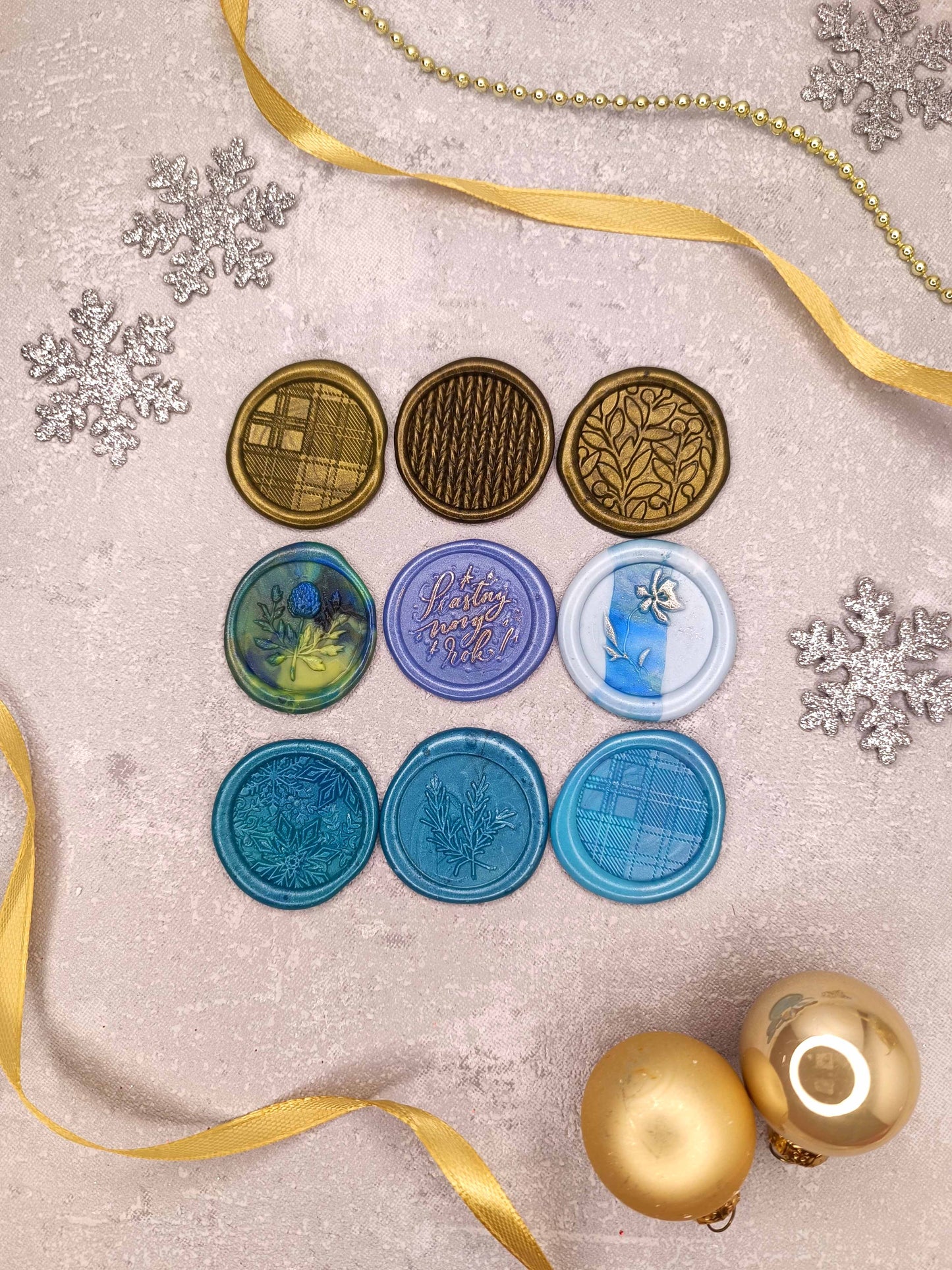 Vánoční samolepicí voskové pečetě