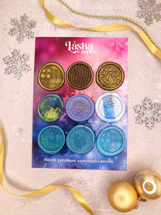 Vánoční samolepicí voskové pečetě