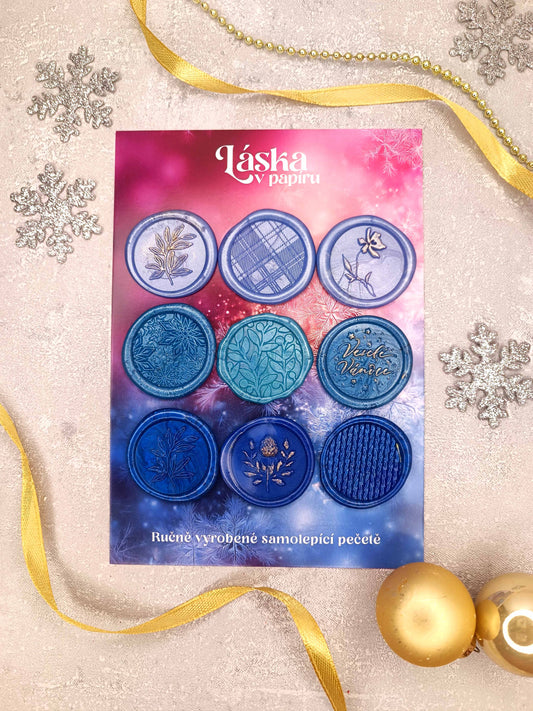 Vánoční samolepicí voskové pečetě