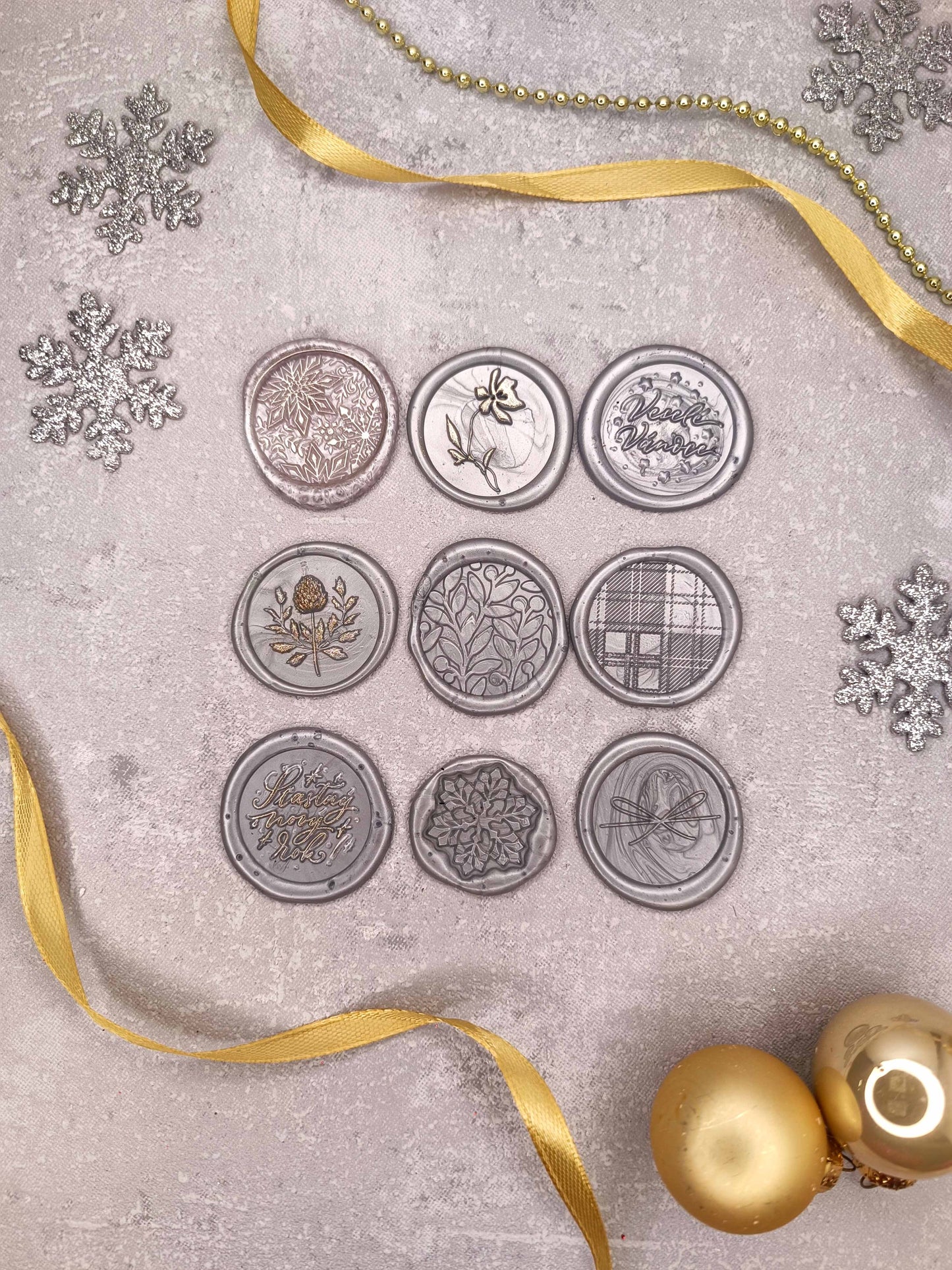 Vánoční samolepicí voskové pečetě