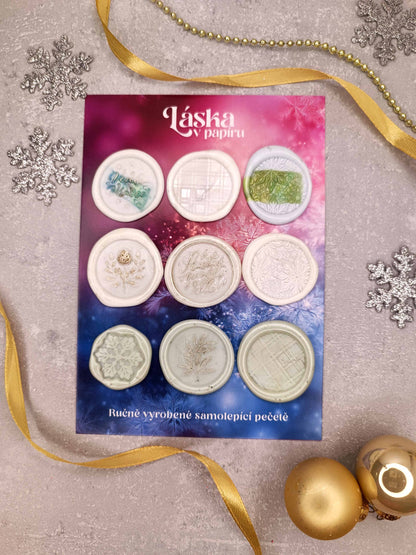 Vánoční samolepicí voskové pečetě