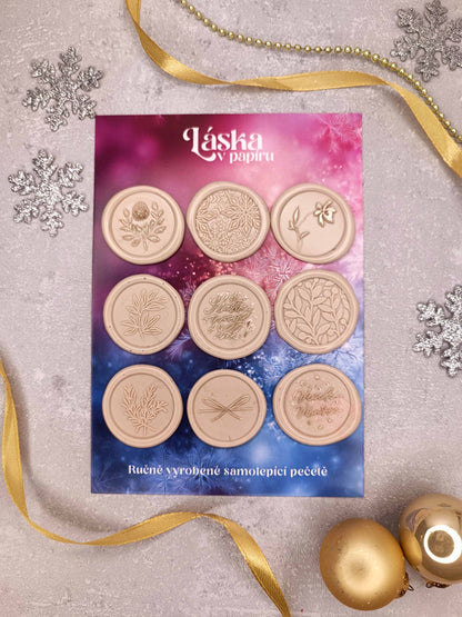 Vánoční samolepicí voskové pečetě