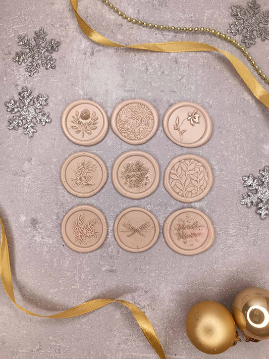 Vánoční samolepicí voskové pečetě