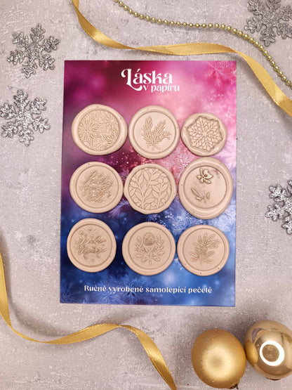 Vánoční samolepicí voskové pečetě
